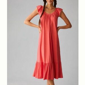 Anthropologie Sundry Flutter Sleeve Midi Dress